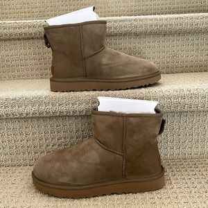UGG Women's Classic Mini II Genuine Shearling Boot in ANTELOPE SUEDE Size 9
